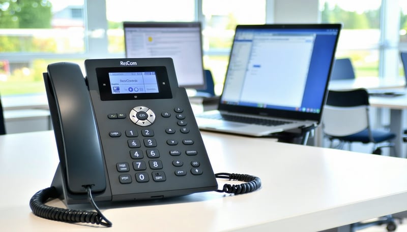 Image représentant les services IT de ResCom, incluant téléphonie, Internet et solutions de bureautique.